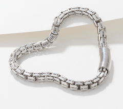 Italian Silver Sterling Split Link Bracelet, 6-3/4"