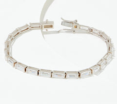 Diamonique x Jen Coffey Baguette Tennis Bracelet Sterling Silver, 6-3/4"