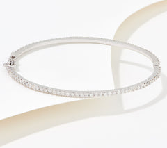 Affinity Diamonds Sterling Silver 2 cttw Eternity Bangle, 7-1/4"