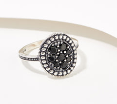Or Paz Sterling Silver Karma Collection Black Spinel Ring, Size 7