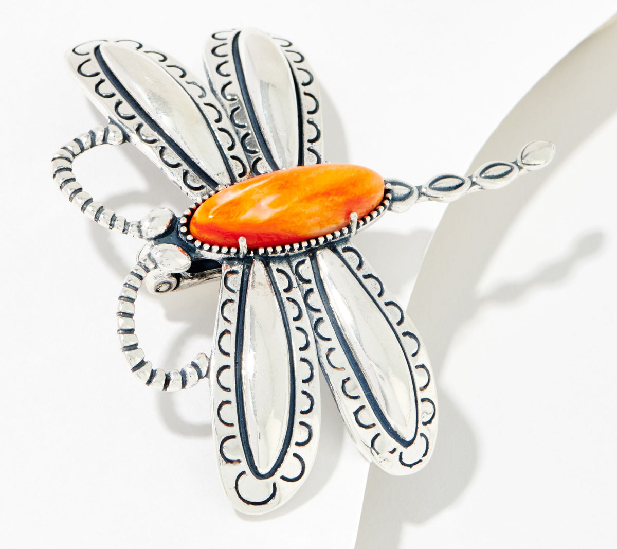American West Sterling Silver Gemstone Dragonfly Insect Enhancer