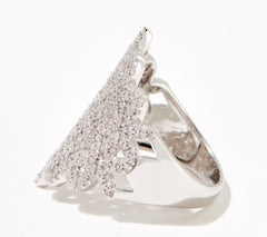 Affinity Diamonds 1cttw Lace Design Sterling Silver Statement Ring Size 6