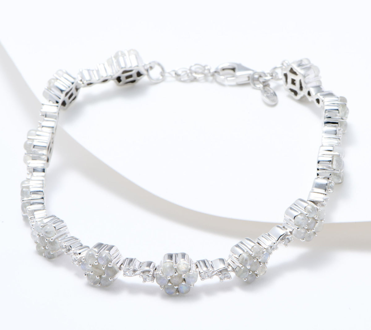 Affinity Gems Sterling Silver Semi Precious Moonstone Bracelet, 7-1/4"