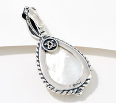 American West Sterling Silver Mother of Pearl Carved Enhancer