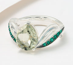 Third Person Sterling Silver Garden Party Mint Quartz Ring, Size 10