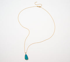 Vault Discoveries 14K Gold Australian Peacock Opal Necklace, 18"