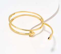 David Markstein Sterling Silver Multi Hinge Heart Wrap Bangle, 7-1/4'