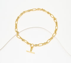 David Markstein Bronze Status Link Toggle Design Necklace